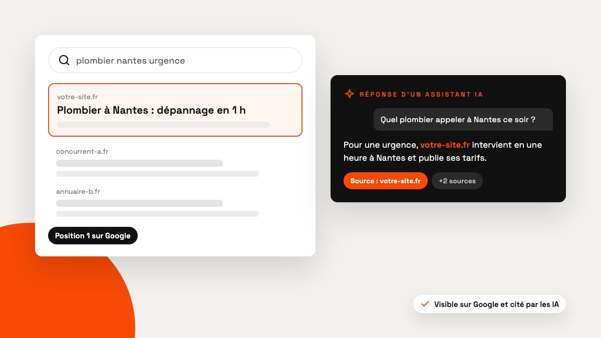 Un site en première position sur Google et cité comme source dans la réponse d'un assistant IA