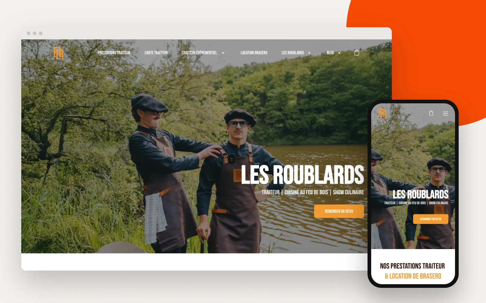 Site Les Roublards affiché sur un ordinateur et un smartphone