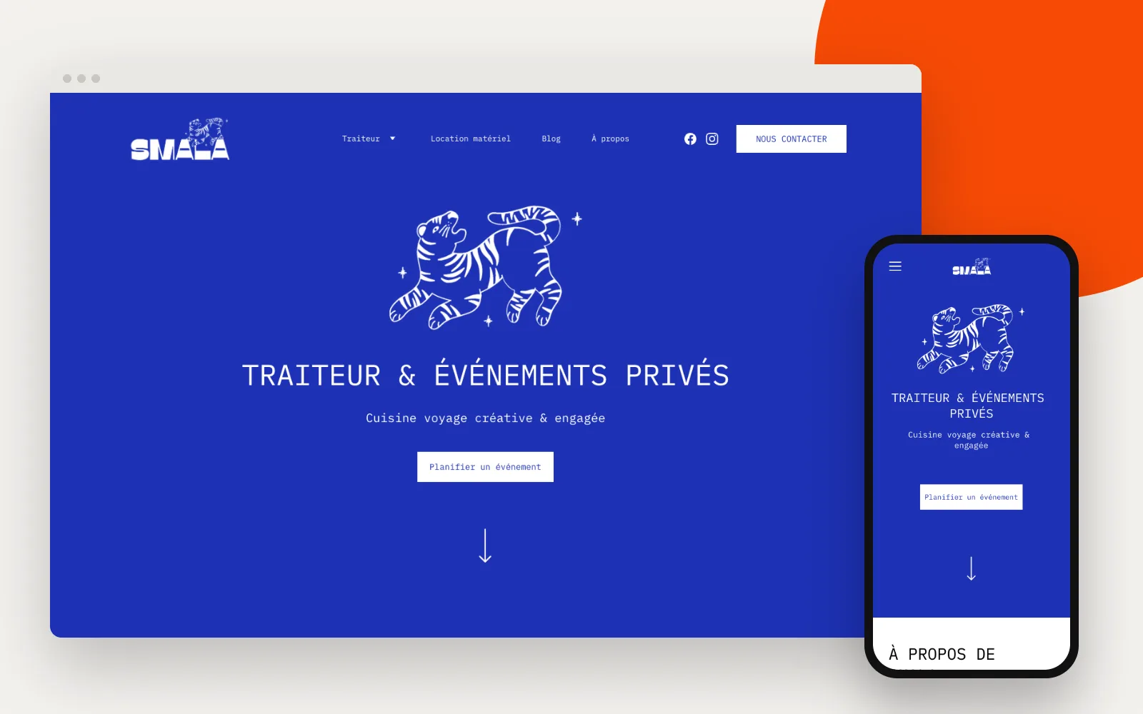 Site SMALA affiché sur un ordinateur et un smartphone